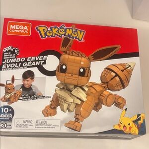 Brand new Mega Construx Pokémon Jumbo Eevee Building Set Poseable 830 pcs